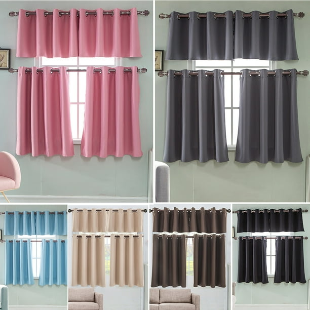 Eyelet Thermal Insulated Blackout Small Window Curtain Blind Bedroom Kitchen NEW Eyelet Thermal Insulated Blackout Small Window Curtain Blind Bedroom Kitchen NEW